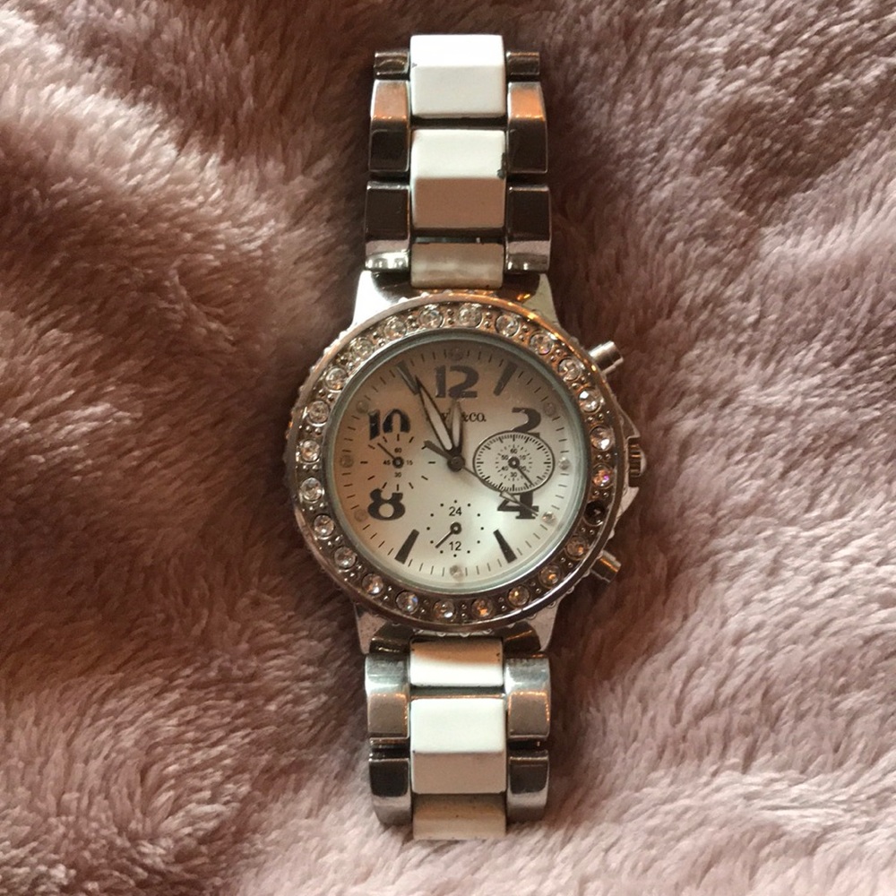 Women’s Silver & White Style&co Watch